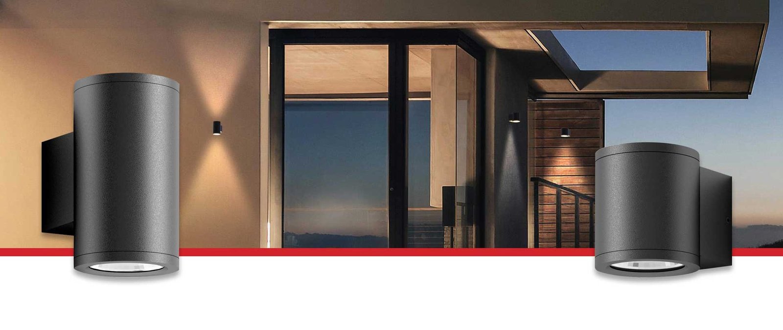 Campsbay-Double-and-Single-LED-Wall-Lights-Banner Campsbay Outdoor Wall Light