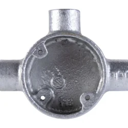 Manufactured from malleable iron Hot dipped galvanised after manufacture and meets the most demanding Class 4 corrosion protection standard Internal depth 25mm Tapped M4 hole for earth terminal in base