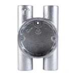 Manufactured from malleable iron Hot dipped galvanised after manufacture and meets the most demanding Class 4 corrosion protection standard Internal depth 25mm Tapped M4 hole for earth terminal in base