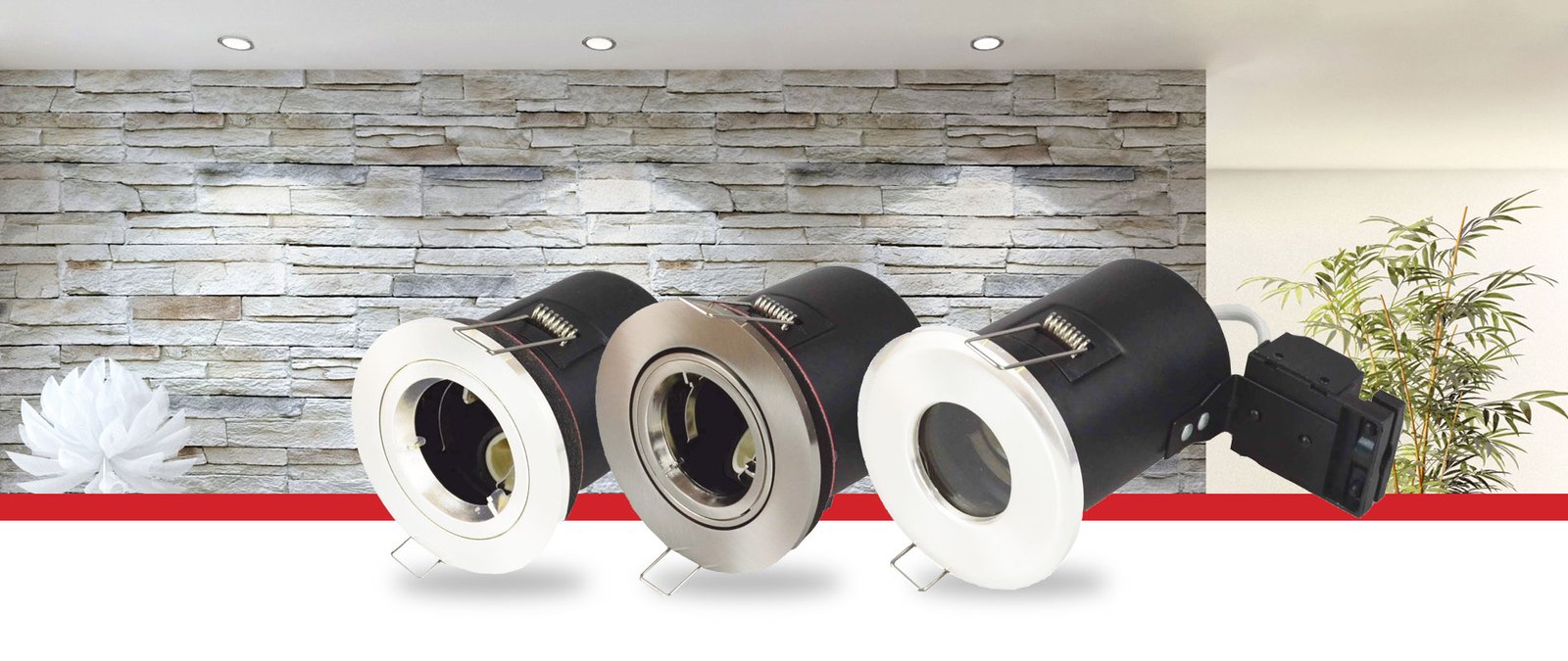 Flame-Fire-Rated-Downlight-Banner-Template Prelux GU10 Flame Fire Rated Downlight - Image 1