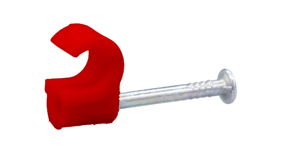 77CR06P Tower 6-7mm Round+ Cable Clip Red (Box of 100) Product Code: 77CR06P - Image 1